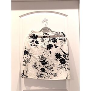 🖤TOTO n KO 🌸 Vintage Floral Linen Blend Pencil / Mini Skirt 4 USA